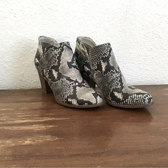 Snakeskin Booties - Picture 1 of 5